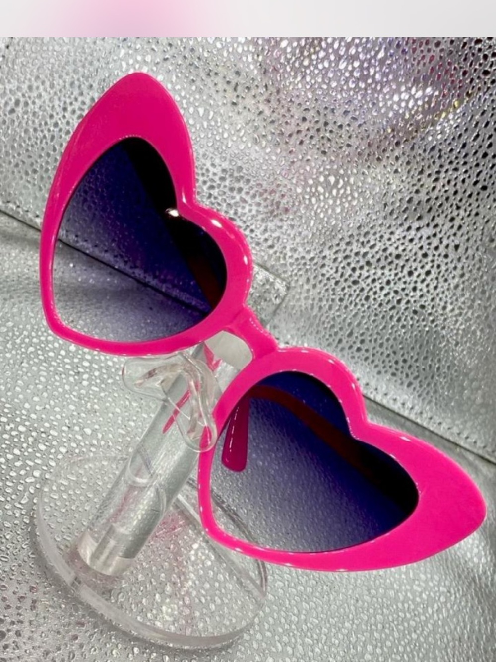 *** Hot Posh Pink  ^^^ Heart-Shaped Sunglasses ***